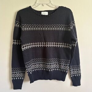 Vintage Cheryl Tiegs Nordic Fair Isle Knit Sweater Medium 80s 90s Geometric